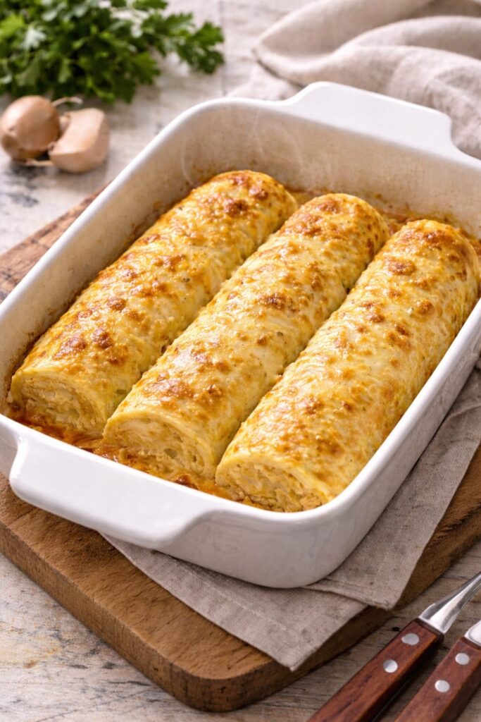 Бризоль мясная запечённая в духовке под сырной корочкой