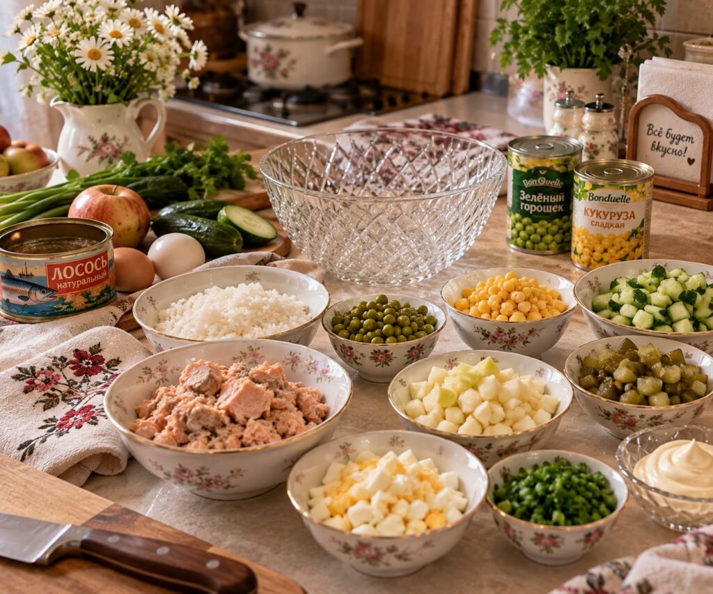 Інгредієнти для салату «Акваріум»