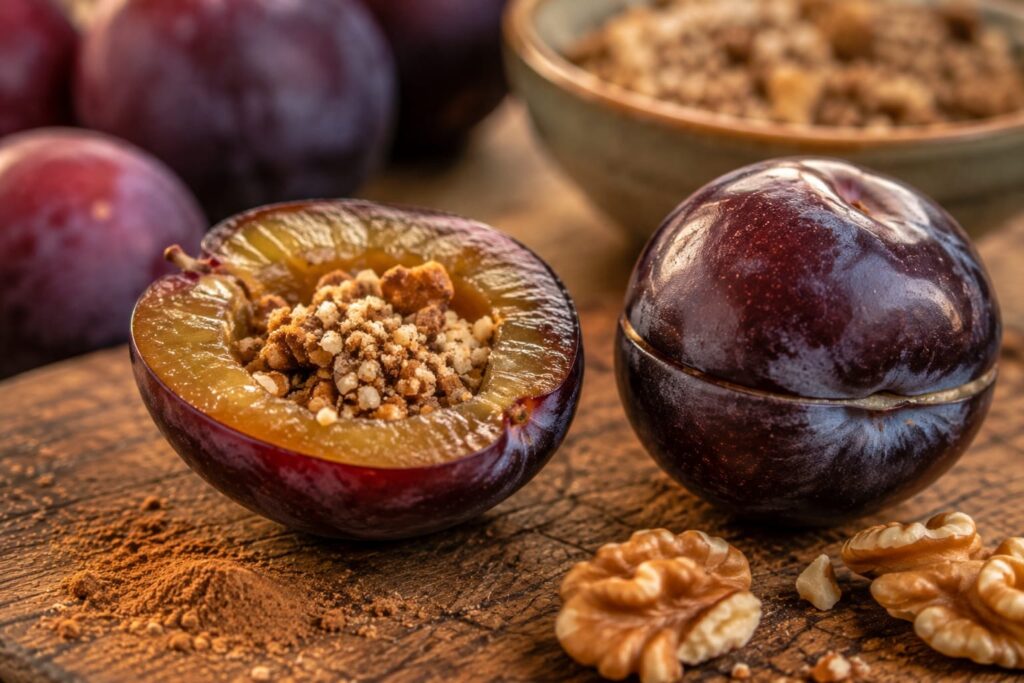 🍑 Слива в хмаринці 12 Слива з горіхово-коричною начинкою для десерту